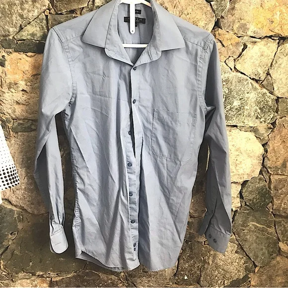 green emerald velvet dress Marquis Men's Classic Solid Color Dress Shirts 009 – Good's Store Online main image 0
